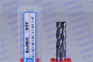 Tungsten Carbide Corner Radius End Mill with 4 Flute 25 mm Flute Length