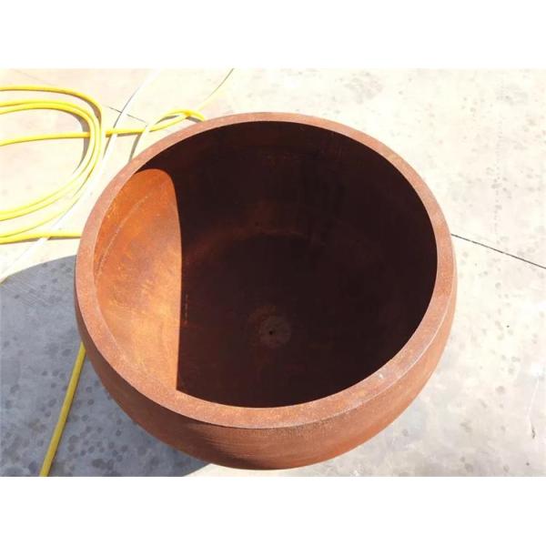 Customized Corten Steel Irregular Round Planter Boxes Streetscape Tree Pots