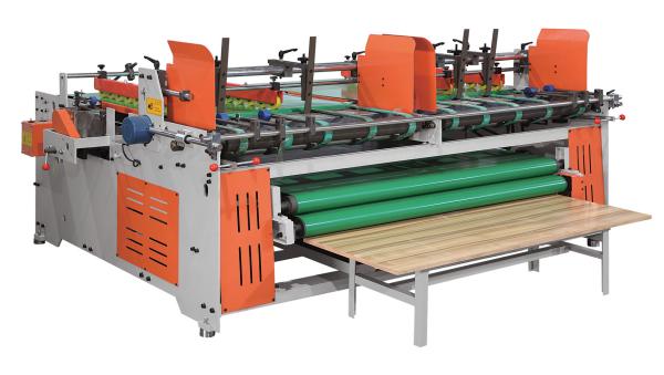Semi Automatic Folder Gluer Machine / irregular Carton Box Folding Machine