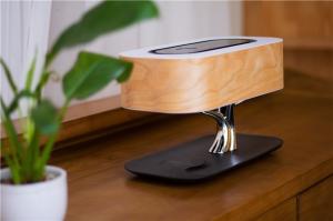 China Tree Design Led Table Lamp Wireless Charger , Wifi Speaker Oem Led Desk Light on sale