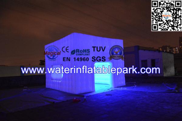 Quality Attractive Rent Wedding Tent Lighting LED Structure / Inflatable Cube Tent for sale