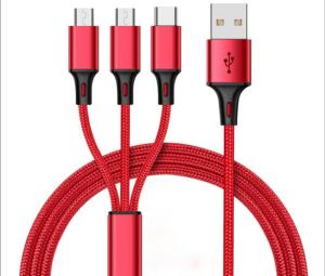 Buy cheap Fast Charging CE 3 in 1 USB Data Cable For Android Phone 120cm product
