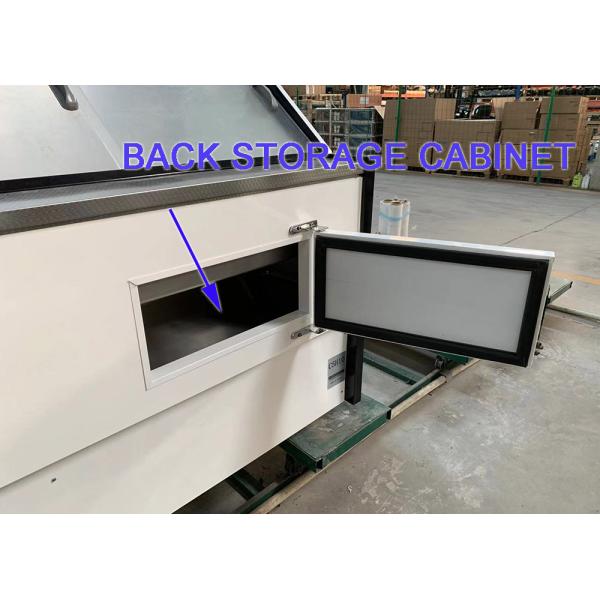 VENTILATED COOLING REFRIGERATED FOOD SHOWCASES WITH BACK STORAGE CABINETS
