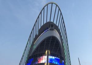 IP67 7200CD/sqm Outdoor LED Transparent Screen 2R2G2B For Window Display
