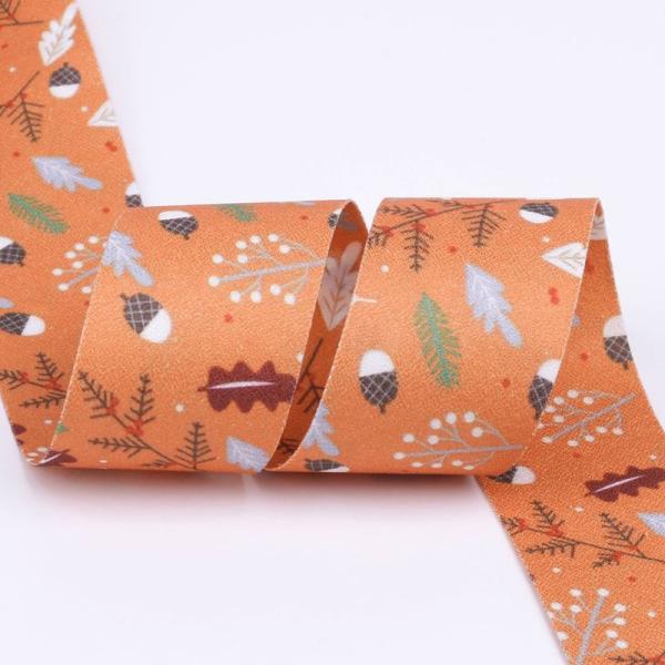Round Dot Printed Polyester Ribbon 25mm-38mm Cotton Christmas Ribbon