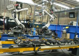 Buy cheap Road Marking Machine Robotic Automation Systems With Double Station Layout product
