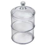 Handblown 3 Layer Stackable Storage Jars With Lids