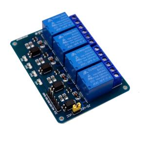 China 4 relay module with optocoupler, relay control panel with indicator light 12V on sale