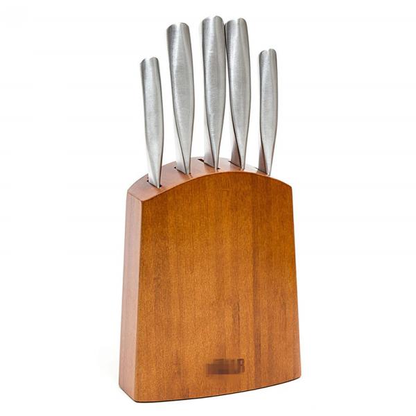 Quality Unique Design Bamboo Kitchen Knife Set With Block FDA SGS Certificate for sale