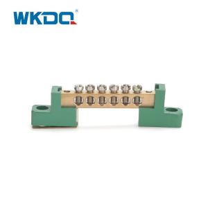 Buy cheap Green Terminal Bus Bar Screw Connection Electrical Ground Terminal Block With Holder product