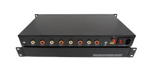 8 channels stereo audio to fiber extender,RCA audio fiber converter,left and right channel