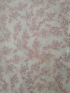 Small Floral Tulle Mesh Colored Embroidered Lace Fabric By The Yard
