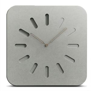 Black Grey Square Wooden Wall Clock For Living Room Or Office