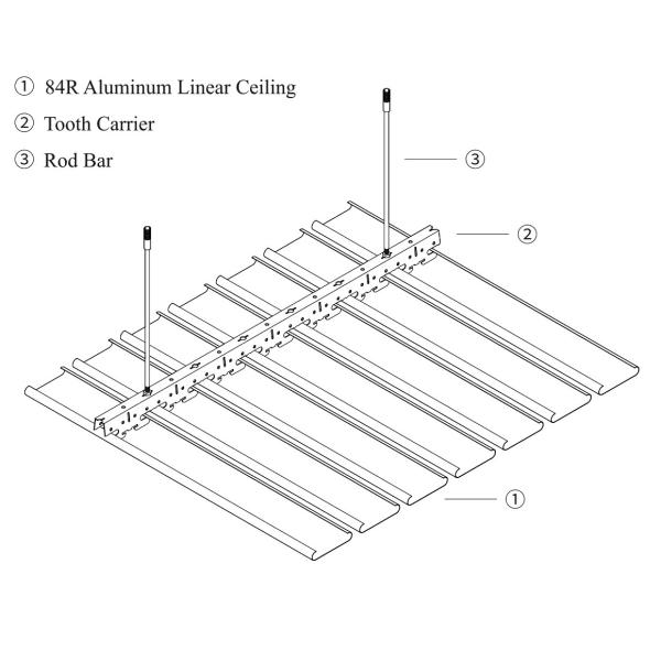 1.2mm Roll Form White U Shape Baffle Ceiling Buidling Decorational Metal Suspended Wall Ceiling Strip