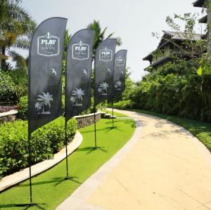 China Printed Custom Teardrop Flags , Trade Show Feather Advertising Flags on sale