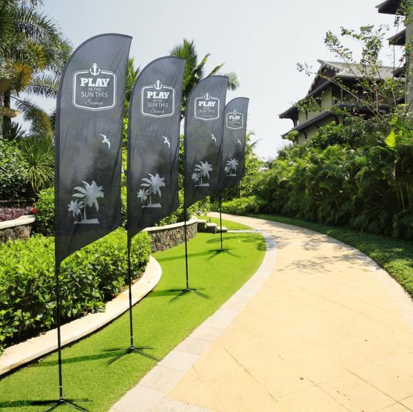 Quality Printed Custom Teardrop Flags , Trade Show Feather Advertising Flags for sale
