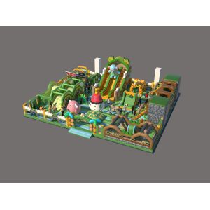 China Jungle Theme Park Inflatable Bouncing Castle For Children Playground on sale