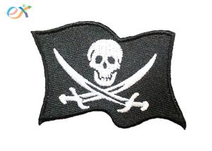 Buy cheap Twill Fabric White Skull Custom Motorcycle Patches With For Clothing Shape Customized product