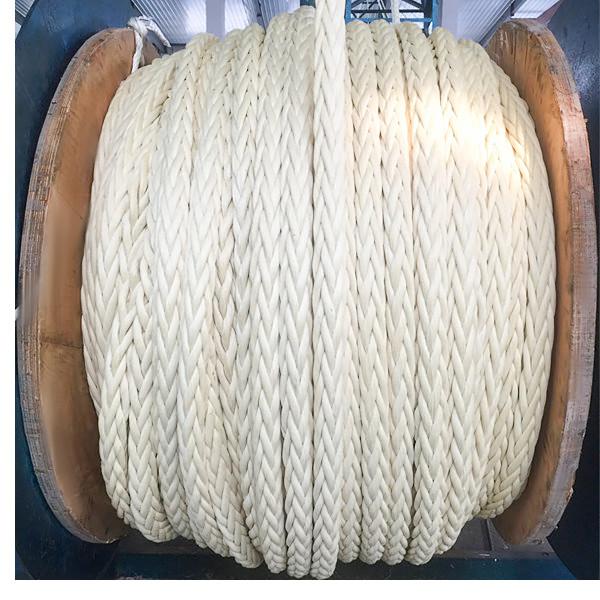 Quality 8/12 Strands UHMWPE / Hmpe Rope For Mooring Towing And Sling for sale