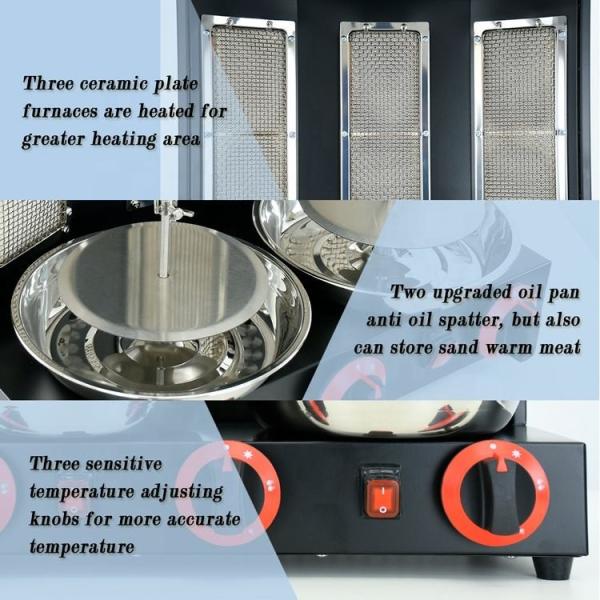 Chicken Grill Auto Rotating Gas Doner Kebab Machine Meat Product Making