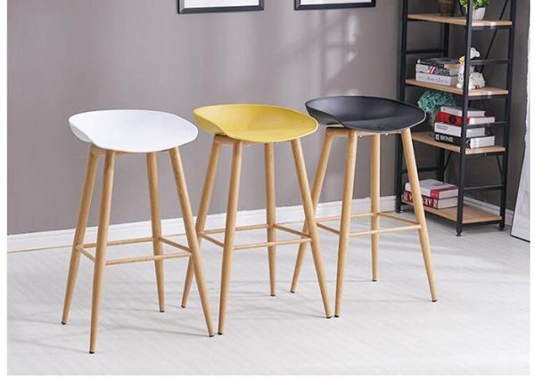 Quality Natural Pub Height Bar Stools Simple Silhouette With Wood Leg for sale