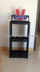 Buy cheap Waterproof Wine Display Stand Free Standing Wine Display Rack With Printed Logo product