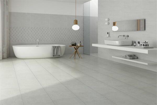 Quality 12 Inch Grey SPC Floor Tiles Stone Plastic Composite Vinyl Flooring 4.5mm for sale