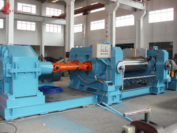 Quality High hardness Ø26"x80" Electric Two Roll Rubber Mixing Mill With Cooling water for sale