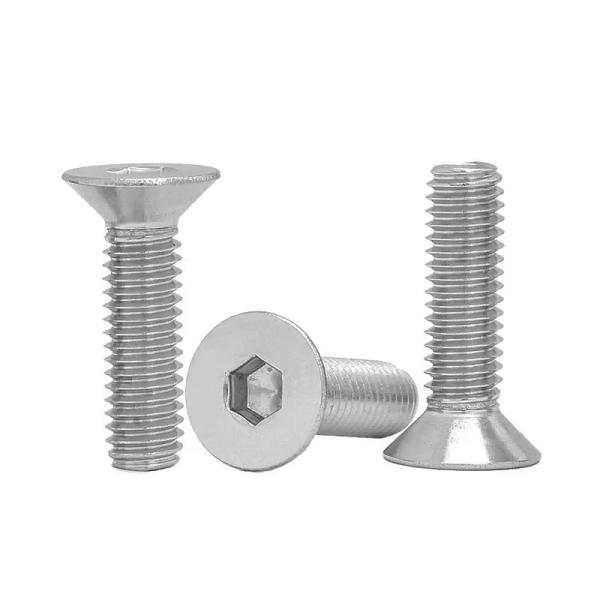 Quality Steel Countersunk Head Bolts With Hex Socket Drive For Heavy Duty Applications for sale