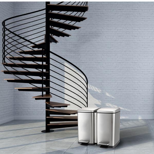 Quality Anti Fingerprint 352mm Width Foot Pedal Trash Bin for sale