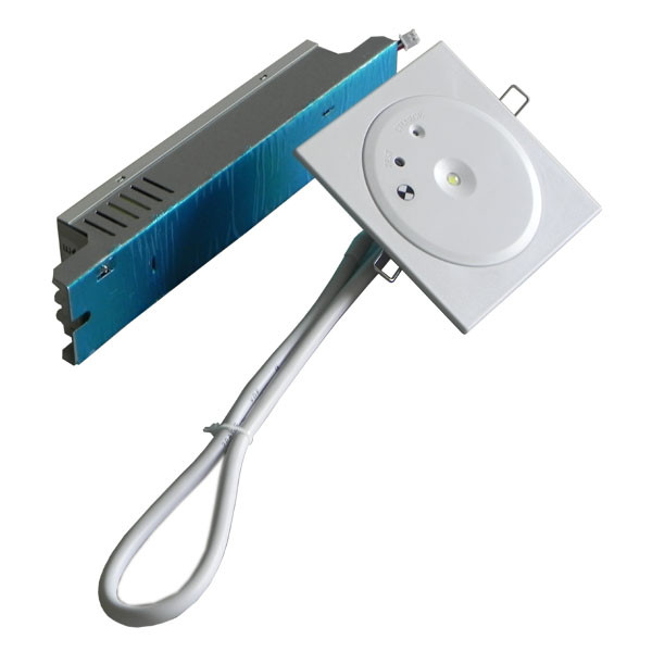 Ceiling Embedded 3 Watt SMD LED Rechargeable Emergency Light For Shopping Mall