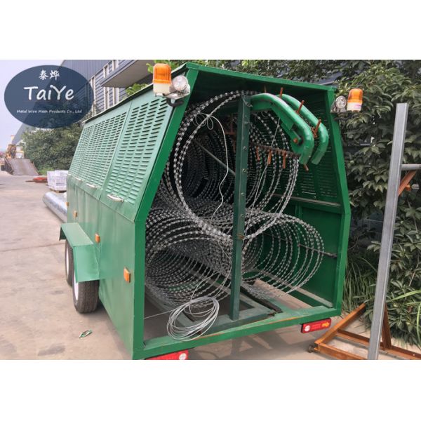 High Zinc Coating Mobile Security Barrier Anti Rust Blade Wire Fencing