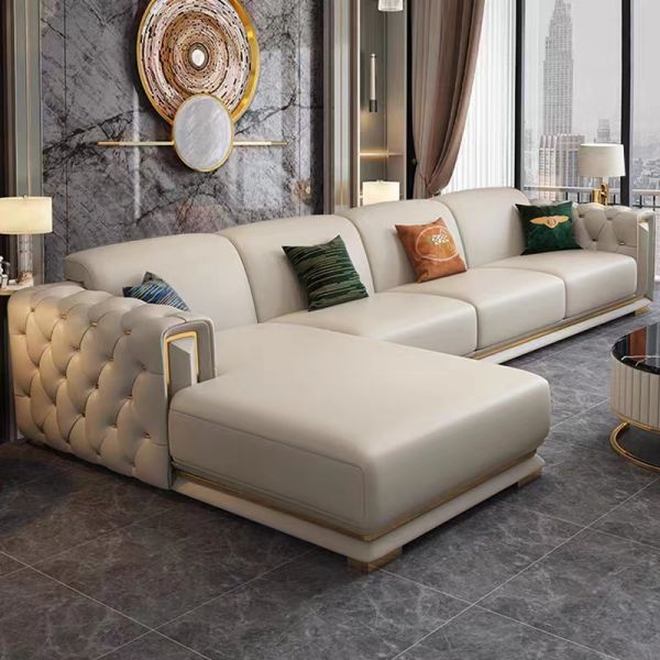 Light Leather Hotel Room Sofa Combination Modern Living Room Sofa