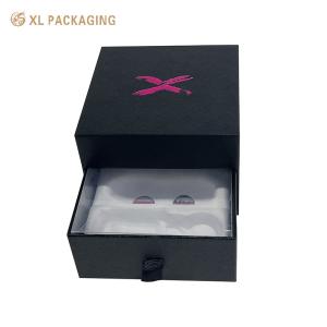 Custom Logo Paper Black Perfume Box Packaging Empty Perfume Boxes 2 Layers Drawer Cosmetic Gift Box