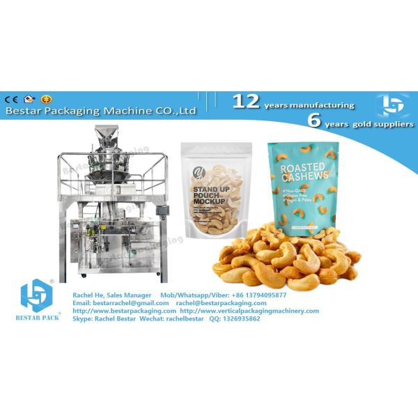 Fish oil doypack packaging machine 100g pack in zipper bag BSDP-260