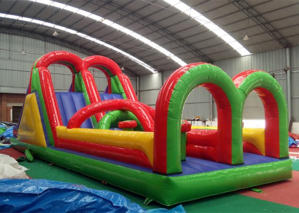 Quality Jumping Colorful  Inflatable Obstacle Course Bouncer 3 Years' Warranty for sale