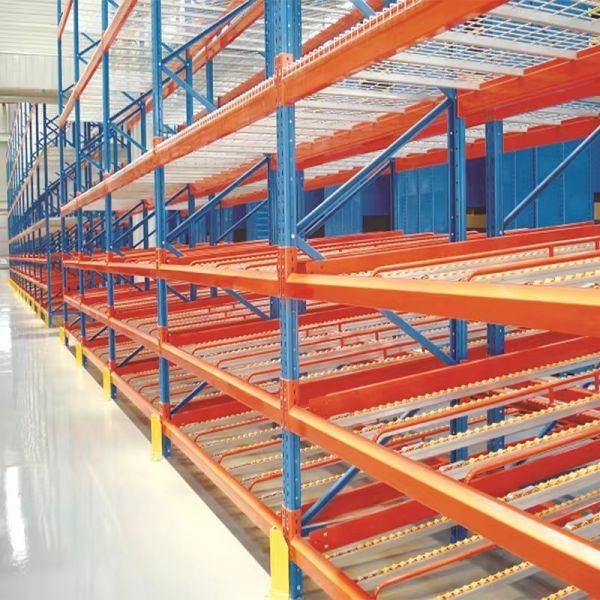 Warehouse Storage Gravity Flow Pallet Racking Systems Full Space Utilization