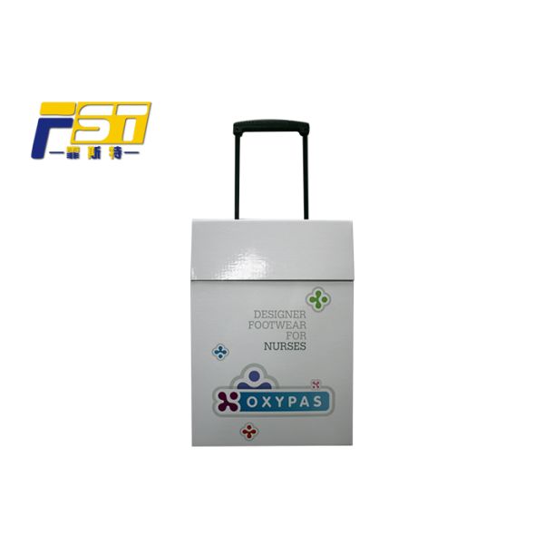 Kraft Paper Cardboard Foldable Box Trolley For Shopping Green Environmental Protection