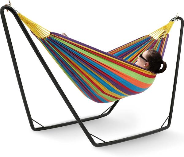 Quality Hammocks with Stand Included, Space Saving Steel V-Type, Standing Hammocks, Indoor Outdoor Patio Yard for sale