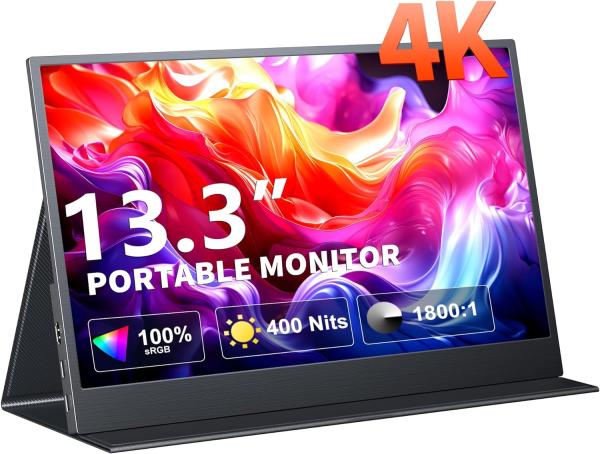 Quality 4K 13.3" UHD IPS Portable Laptop Monitor Dual USB C HDMI Computer Gaming Display for sale