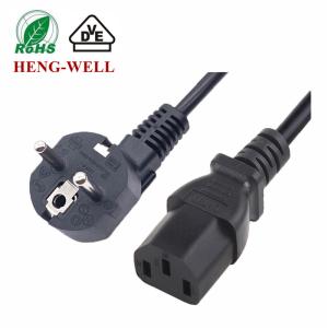 China 3 Pin European Power Cord EU Standard 16A 250V Power Plug To IEC C13 For Home Appliance Power Cables on sale