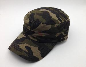China Durable Camouflage Military Cadet Cap Pure Cotton 3d Embroidery Fitted on sale