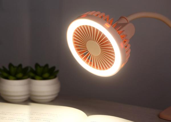 Quality Sunflower desk lamp fan / rechargeable no sound personal desk table flexible fan with built in battery for sale