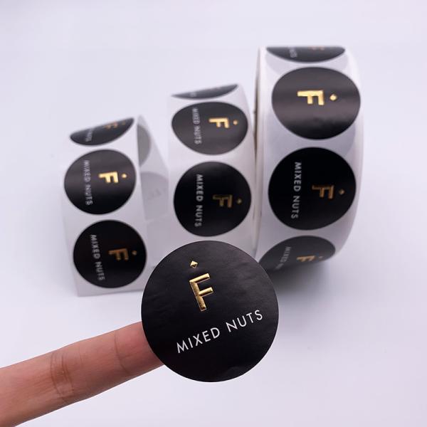 Quality Roll Adhesive Sticker Emboss Gold Foil Silver Foil Security Seal Sticker for sale