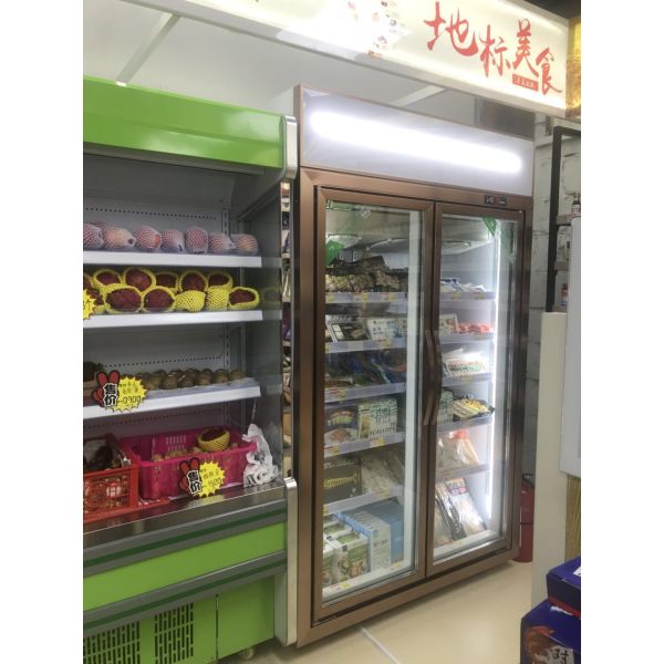 Pepsi Commercial Beverage Cooler For Supermarket With 2 Doors