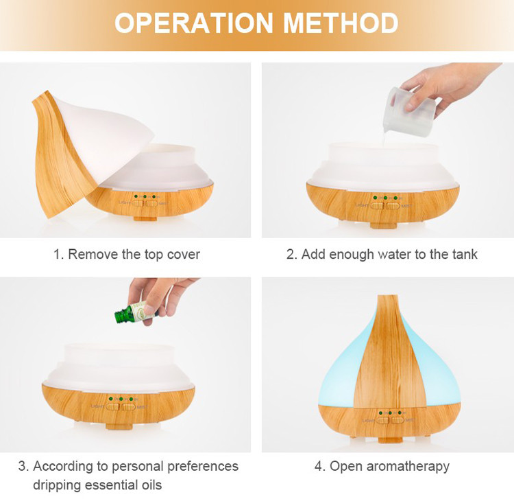 SPA Center 220ml Wood Grain Aromatherapy Diffuser