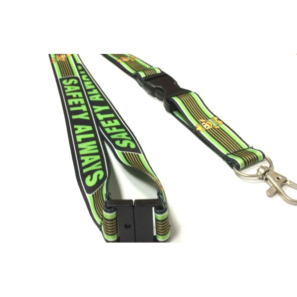 Heat Transfer Custom Polyester Lanyards , Patone Color Dye Sublimation Neck Lanyards For Badges
