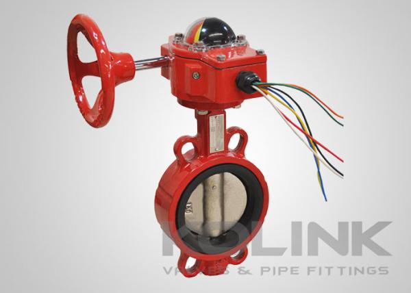 Quality Fire Protection Resilient Seated Butterfly Valve with Tamper Switch for sale