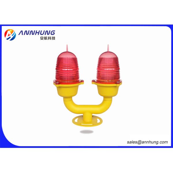 Double LED Aviation Obstruction Light ICAO Anne X 14 UV - Stabilized