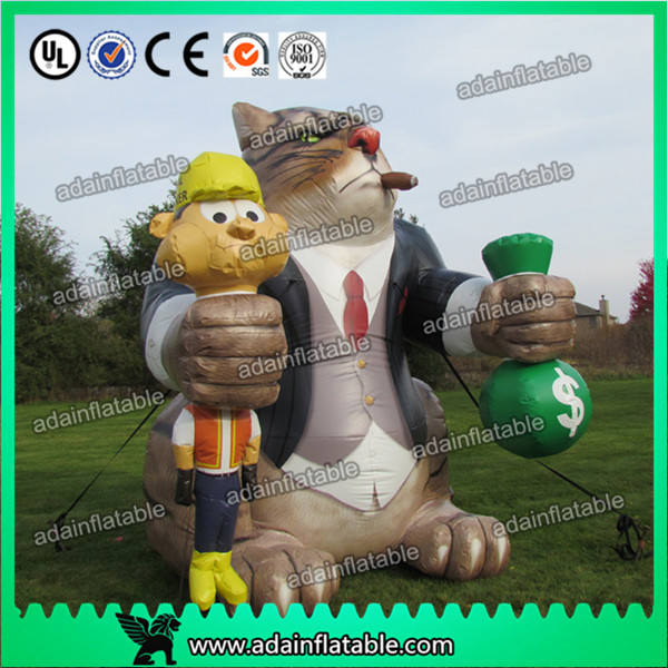 Giant 6m Cartoon Inflatable Cat Commerical Advertising For Outdoor/ Event Animal Mascot